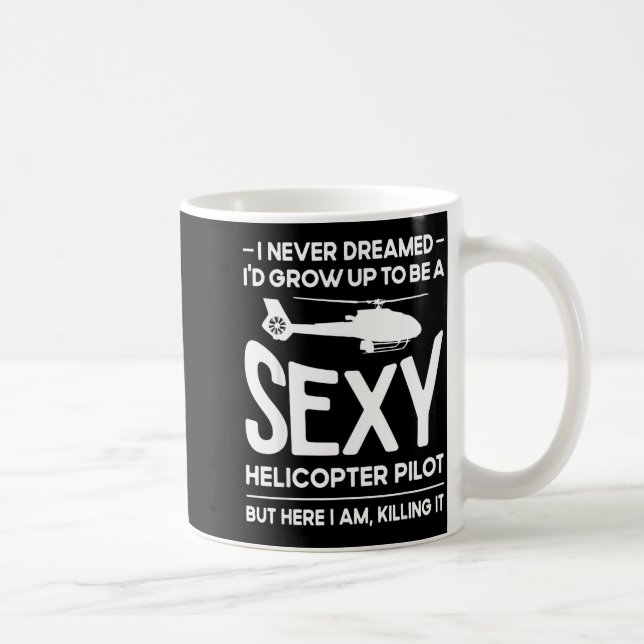 Caneca De Café Helicopter Lot Design For Men Women Helicopter Lov (Direita)