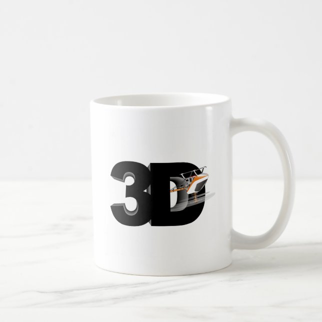 Caneca De Café helicóptero 3d (Direita)
