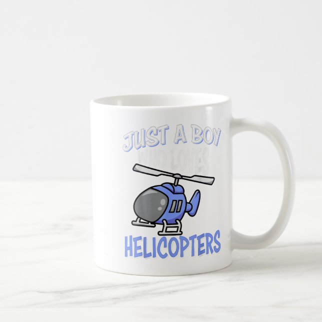 Caneca De Café Helicóptero Aloja Crianças Meninos Apenas Um Menin (Direita)
