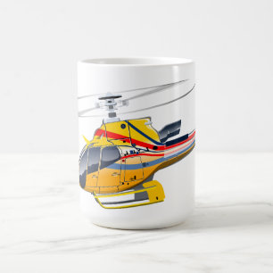 Caneca De Café Helicóptero de desenho animado