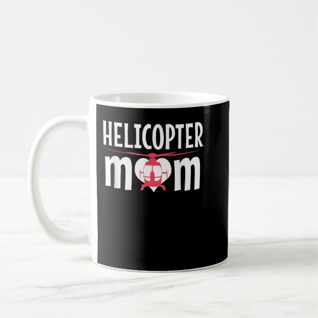 Caneca De Café Helicóptero Mãe Piloto Avião Avião Avião Mãe da Mã (Esquerda)