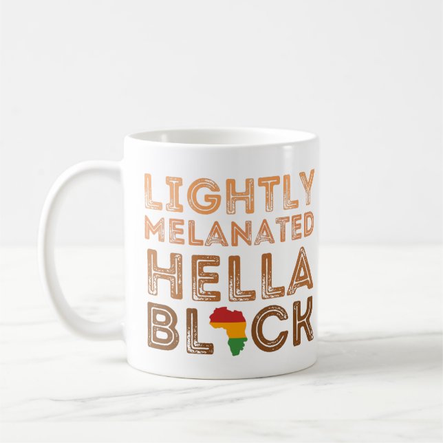 Caneca De Café Hella Black History African levemente derretido (Esquerda)