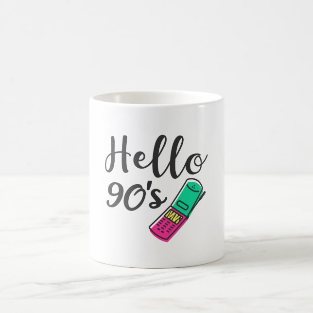 Caneca De Café Hello 90s Cellphone (Centro)