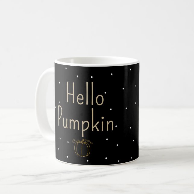 Caneca De Café Hello Autumn Maple Leaf Coffee Mug for Cozy Fall  (Frente Esquerda)