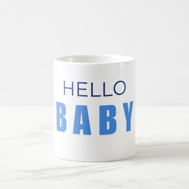 Caneca De Café Hello Baby boy Shower Mug (Centro)