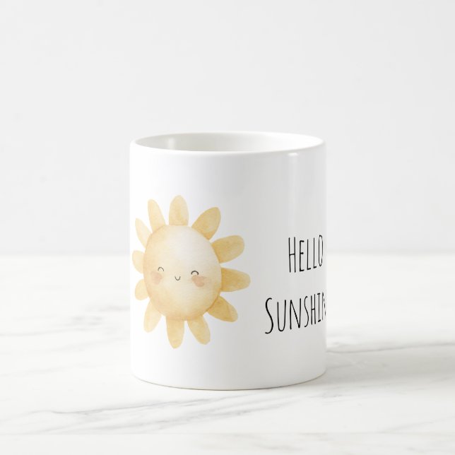 Caneca De Café Hello Sunshine Happy Sun (Centro)