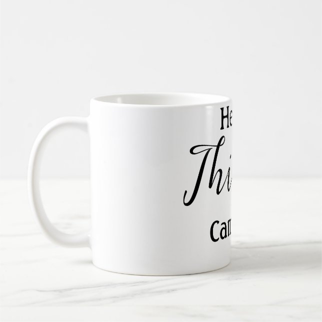Caneca De Café Hello thirty birthday name simple minimal elegant  (Esquerda)