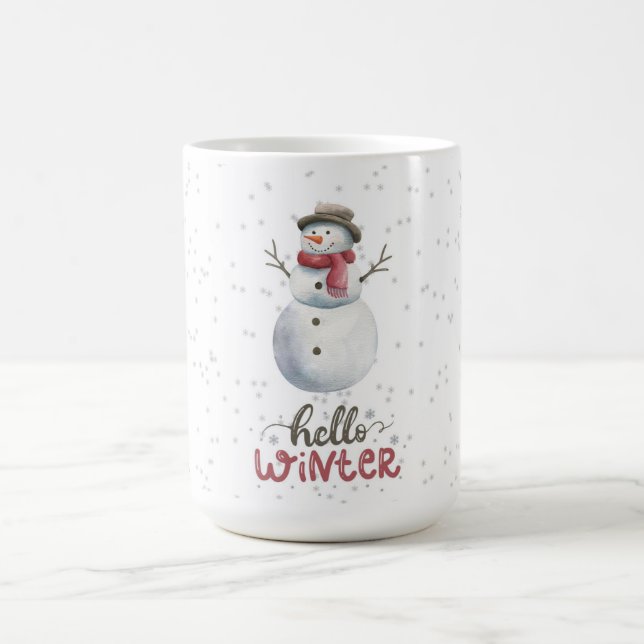 Caneca De Café "Hello Winter" Snowman mug (Centro)