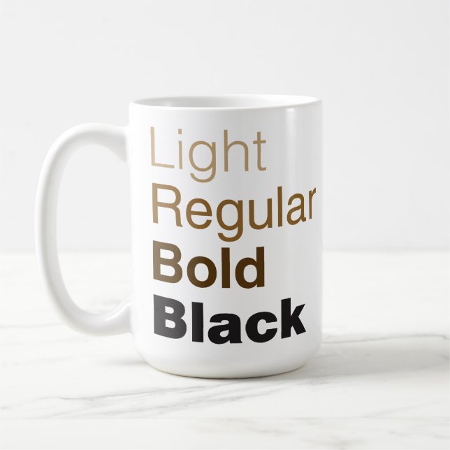 Caneca de café Helvética da família (Esquerda)