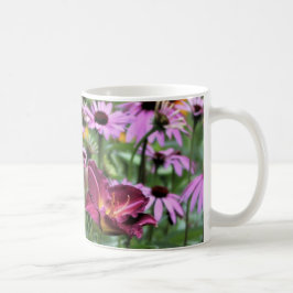 Caneca De Café Hemerocallis & Echinacea da ameixa