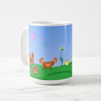 Caneca De Café Hen and chicks Mug