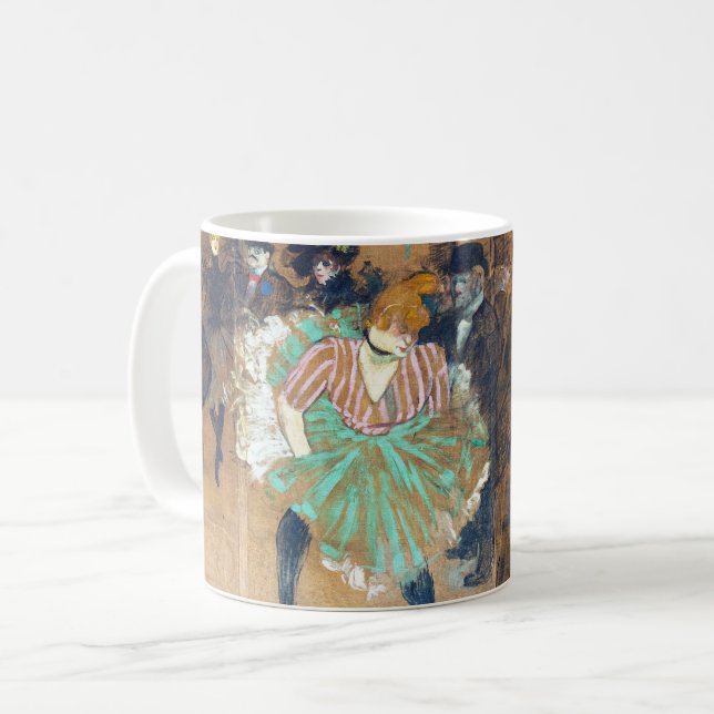 Caneca De Café Henri de Toulouse-Lautrec - Dança no Rouge (Frente Esquerda)