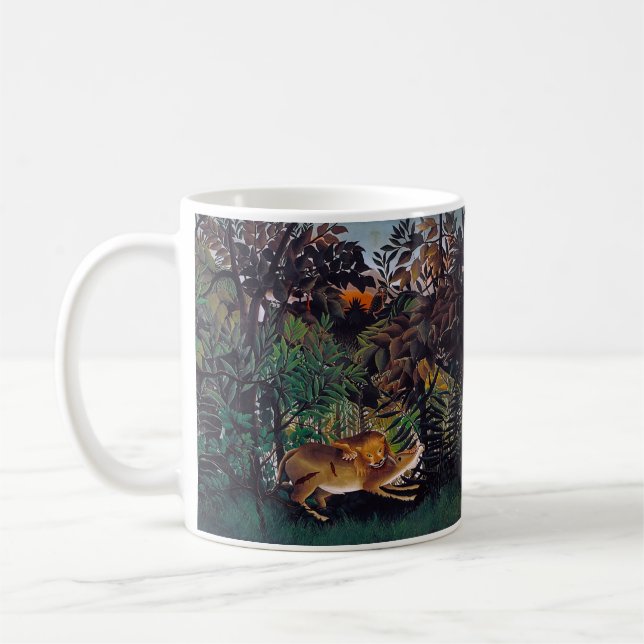 Caneca De Café Henri Rousseau - O Leão Fome (Esquerda)