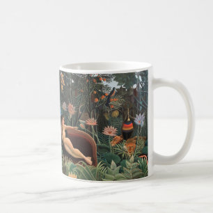 Caneca De Café Henri Rousseau O Surrealismo das flores da selva d