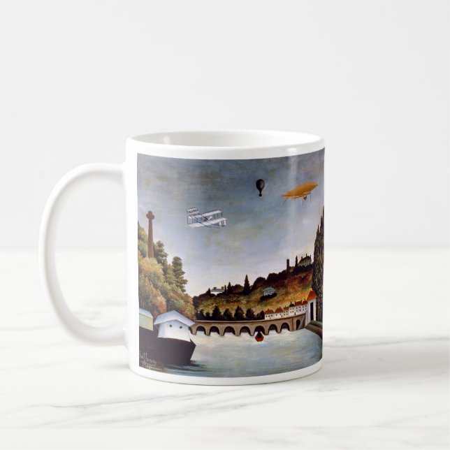 Caneca De Café Henri Rousseau - Ponte Sevres e colinas de Clamart (Esquerda)