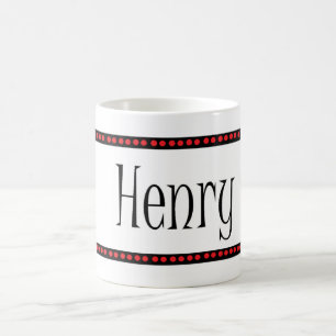 Caneca De Café Henry pontilha o nome