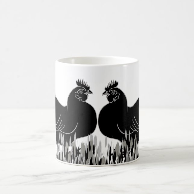 Caneca De Café Hens~Silhouette (Centro)