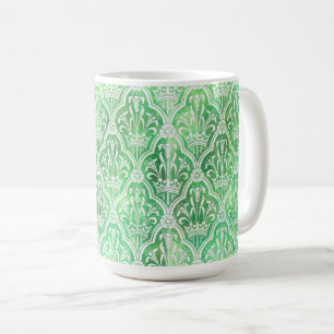 Caneca De Café Herádica Com Coroa E Flores