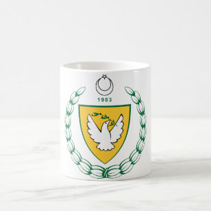 Caneca De Café Heráldica oficial da brasão de Turquia Chipre