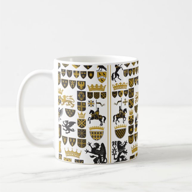 Caneca De Café HERALDRY Crestes e Símbolos (Esquerda)