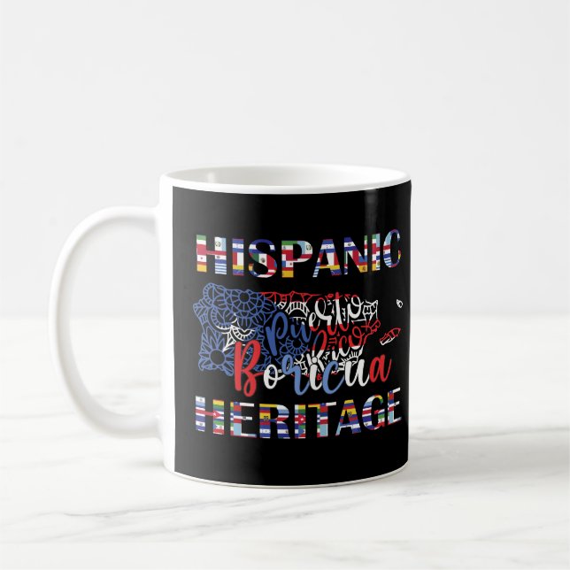 Caneca De Café Herança hispânica Boricua (Esquerda)