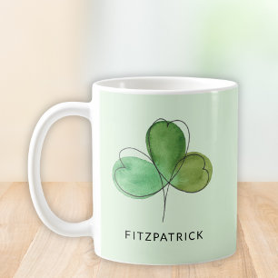 Caneca De Café Herança Irlandesa do Green Shamrock