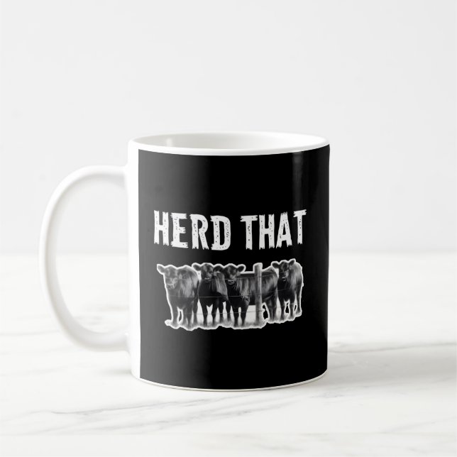Caneca De Café Herd T Black Angus Cow (Esquerda)