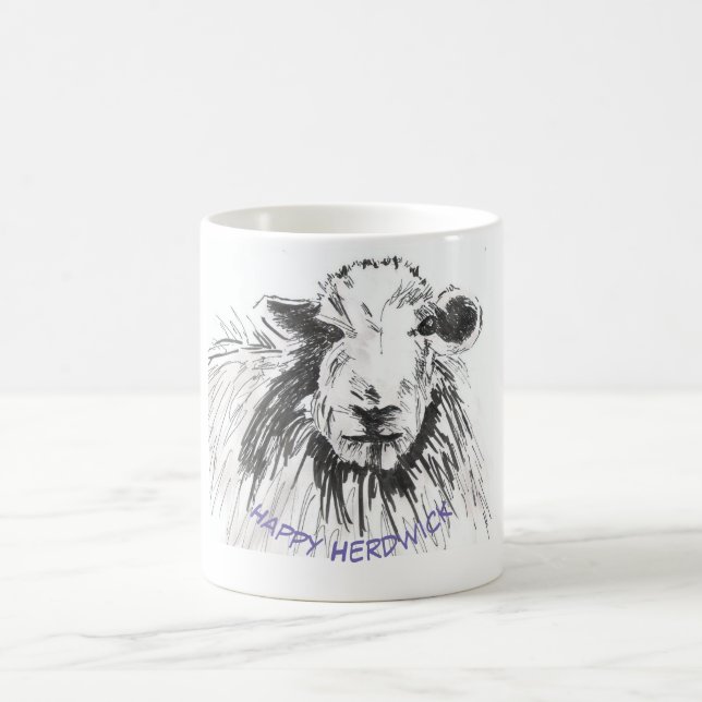 Caneca De Café Herdwick feliz (Centro)