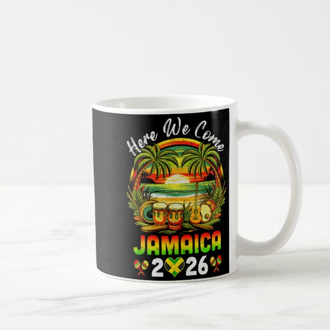 Caneca De Café Here We Come Jamaica 2026 Girls Trip Family Summer (Direita)