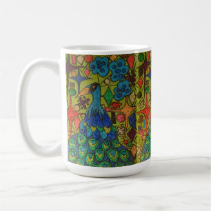 Caneca De Café Herman, o Pavão Mágico da Glitter