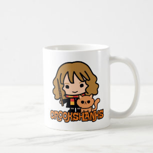 Caneca De Café Hermenione de desenho animado e Crookshanks