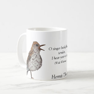 Caneca De Café Hermit Thrush Walt Whitman White Coffee Mug