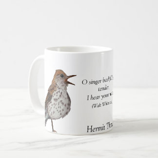 Caneca De Café Hermit Thrush Walt Whitman White Coffee Mug