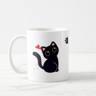 Caneca De Café Hermosa taza, con imagen de delicado gatito.