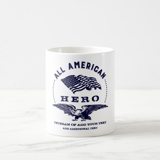 Caneca De Café Herói americano (Centro)