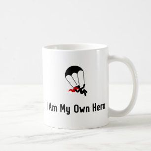 Caneca De Café Herói de salto de pára-quedas