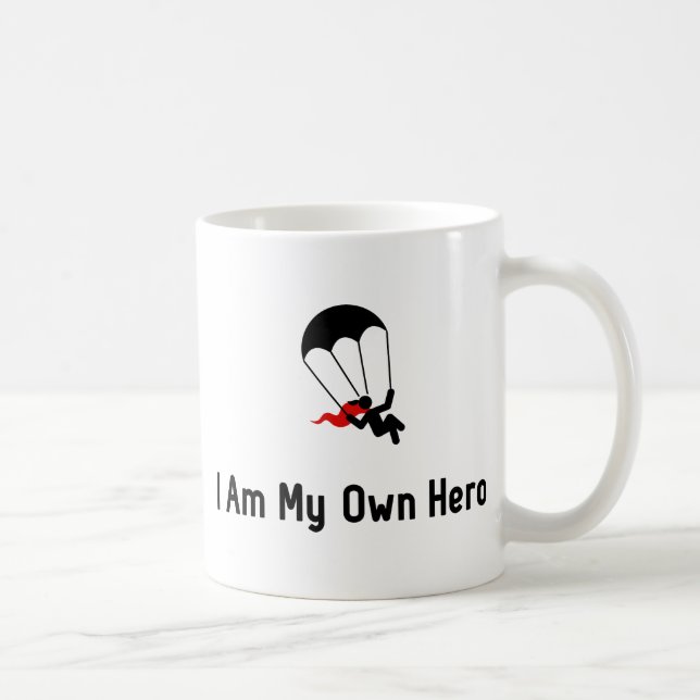 Caneca De Café Herói de salto de pára-quedas (Direita)