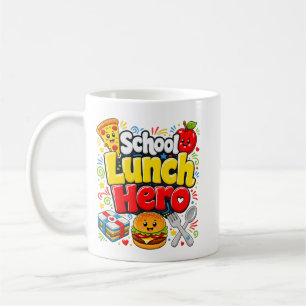 Caneca De Café Herói Engraçado da Merenda Escolar Funcionário da