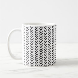 Caneca De Café Herringbone Preto e Branco