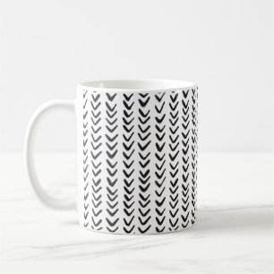 Caneca De Café Herringbone Preto e Branco