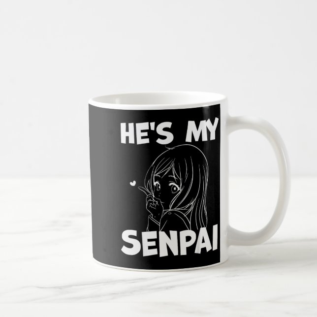 Caneca De Café He's My Senpai Funny Anime Matching Couple Girlfri (Direita)
