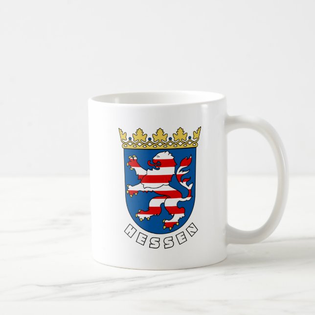 Caneca De Café Hesse Casaco de Armas (Alemanha) (Direita)