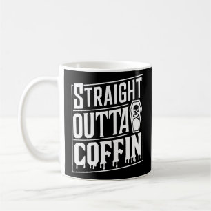 Caneca De Café Hetero Fora Coffin Funny Vampire Halloween Puns