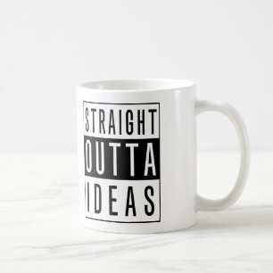 Caneca De Café Hetero Negro Engraçado de Design de texto Sem Idei