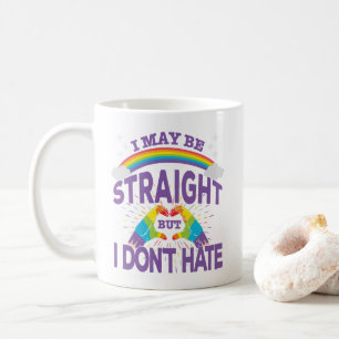 Caneca De Café Hetero Orgulho gay Colorido, mas não odeie
