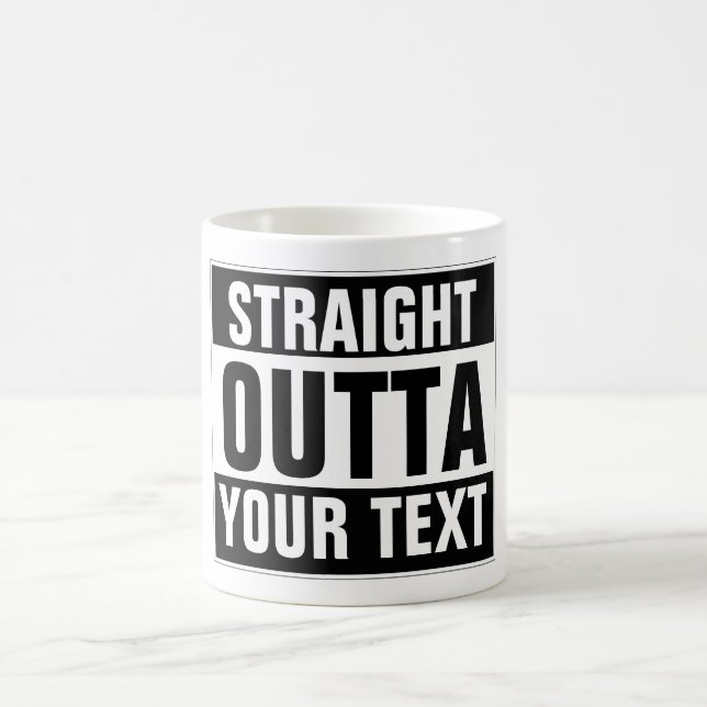 Caneca De Café Hetero personalizado OUTTA - adicione seu texto aq (Centro)