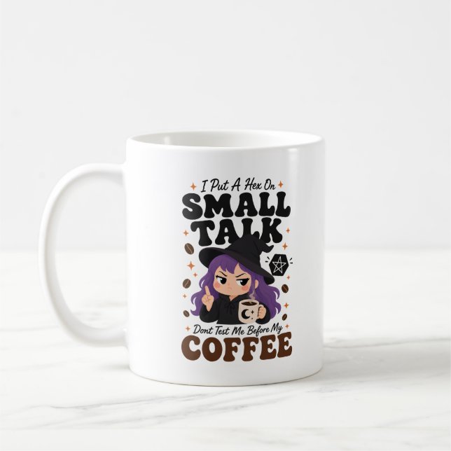 Caneca De Café Hexágono na Conversa Fiada Não Me Teste Antes do C (Esquerda)