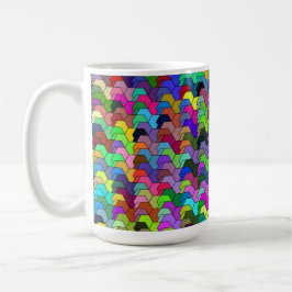 Caneca De Café Hexágonos Escalonados 15oz Mug