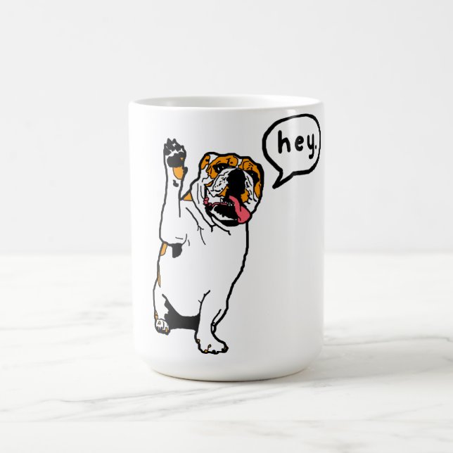 Caneca De Café Hey buldogue (Centro)