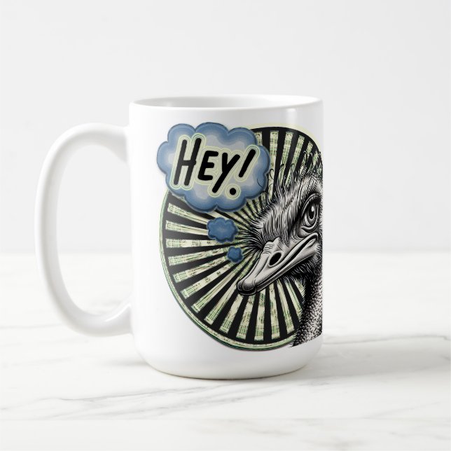 Caneca De Café Hey Ostrich Bubble Mug (Esquerda)